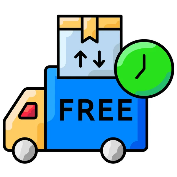 Commerce Free Delivery Logistics Icon Marketing Seo Kategorie — Stockvektor