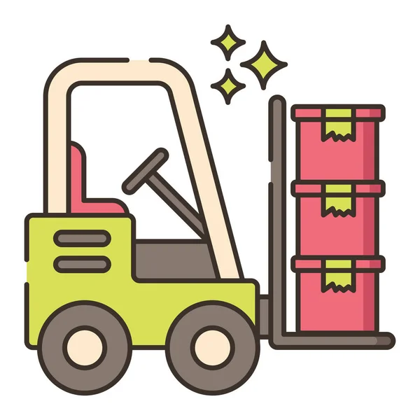 Forklift Storage Transportation Icon — Stock Vector