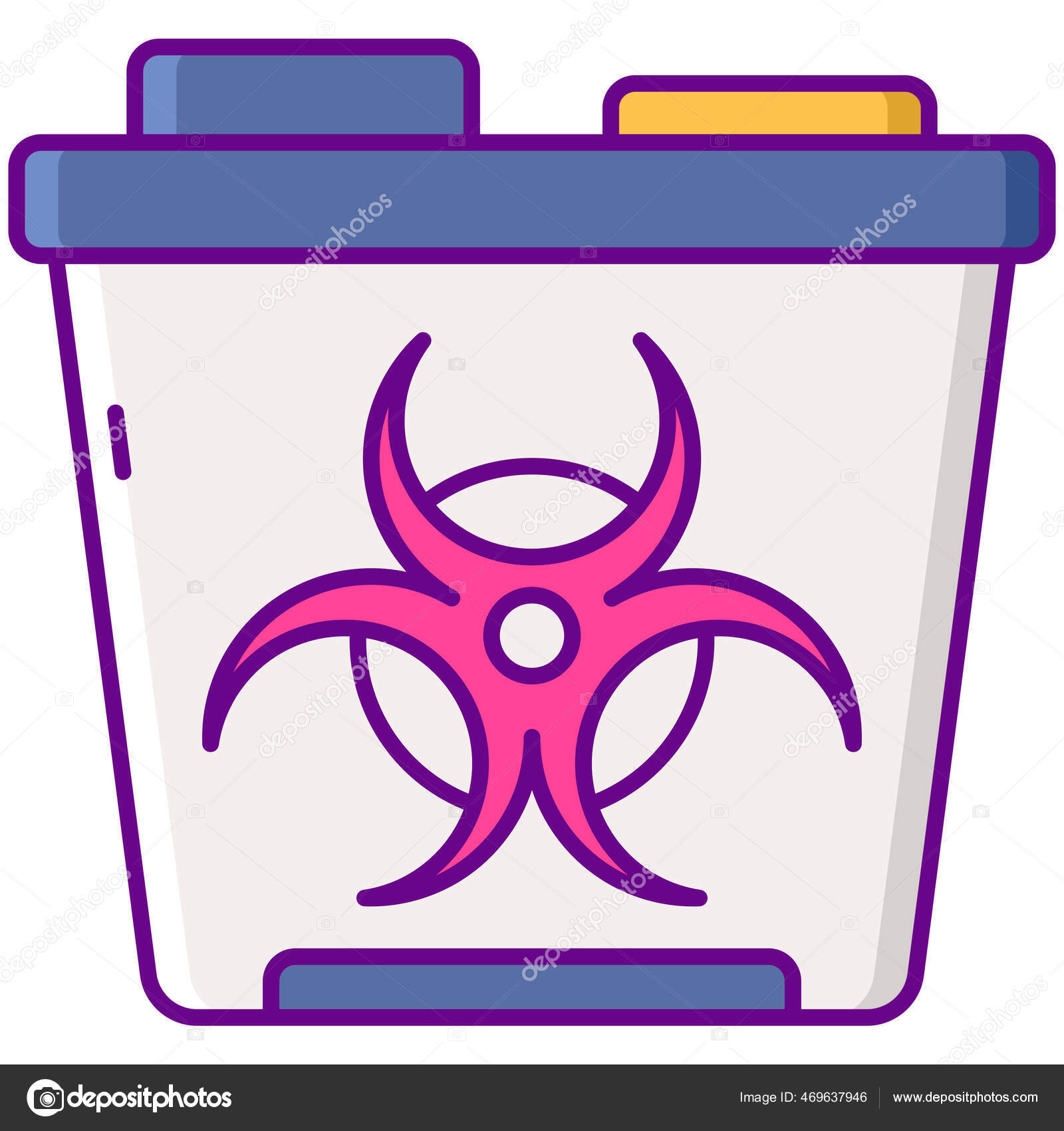 Container Hazard Sharps Icon Stock Vector by ©iconfinder 469637946
