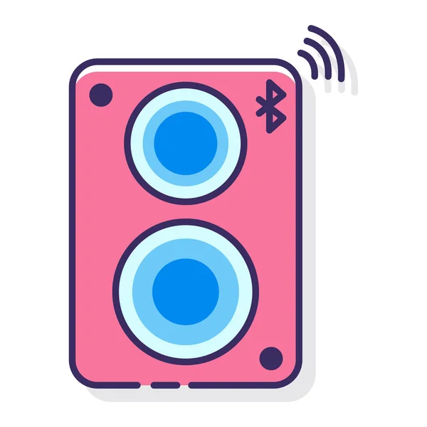 Icône Musique Bluetooth Audio Dans Style Contour Rempli — Image vectorielle