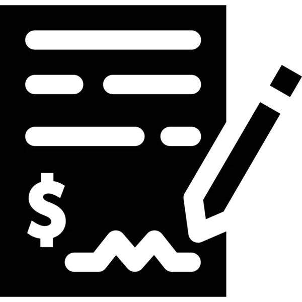 Overeenkomst Contract Document Pictogram — Stockvector