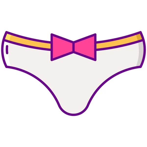 Panties Underpants Underwear Icon Filled Outline Style — Stock Vector