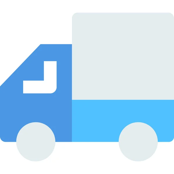 Lieferwagen Lieferwagen Transport Ikone Flachen Stil — Stockvektor