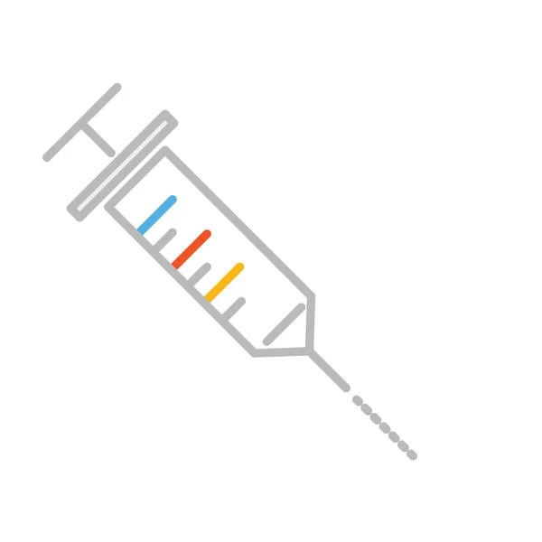 Doktor Hastane Iğne Ikonu Ana Hatlarıyla — Stok Vektör