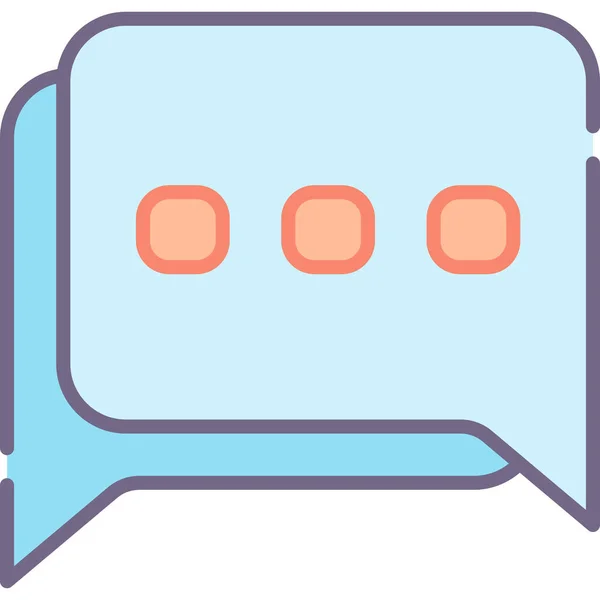 Chat Engagement Messaging Icon Filled Outline Style — Stock Vector