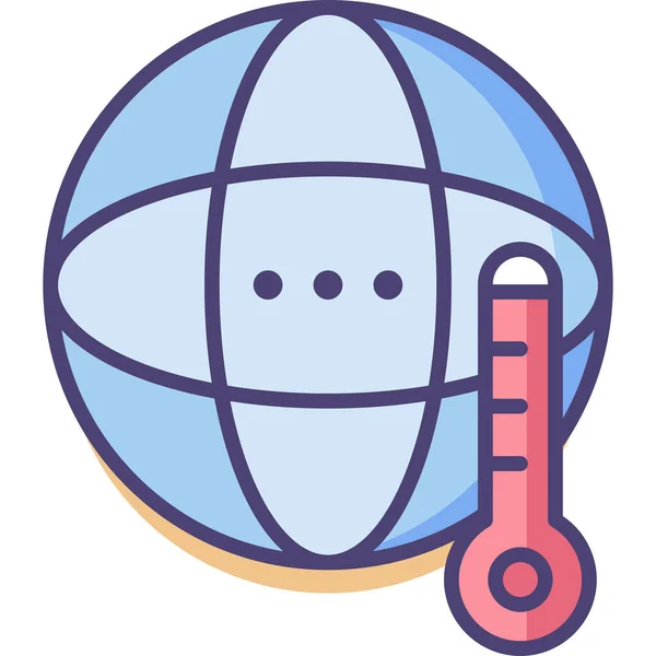Икона Глобального Потепления Земли Категории Экология Экология — стоковый вектор