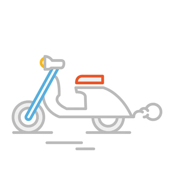 Vespa Motorbike Scooter Εικονίδιο Στυλ Περίγραμμα — Διανυσματικό Αρχείο