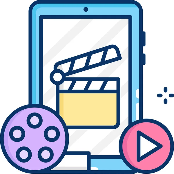 Movies Movie Smartphone Icon — Stock Vector