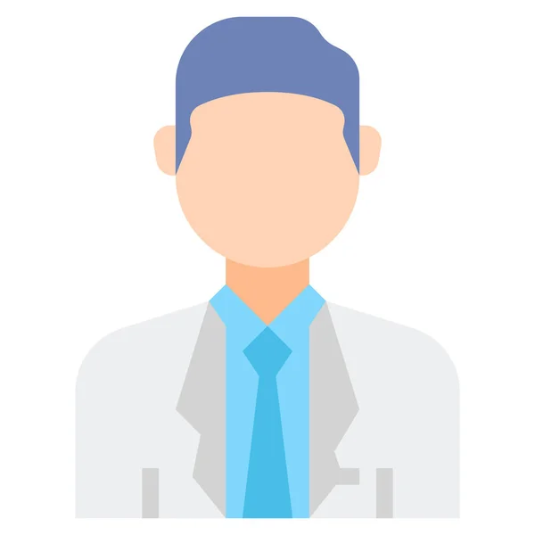 Scientist Doctor Male Icon Science Research Category — Stock Vector