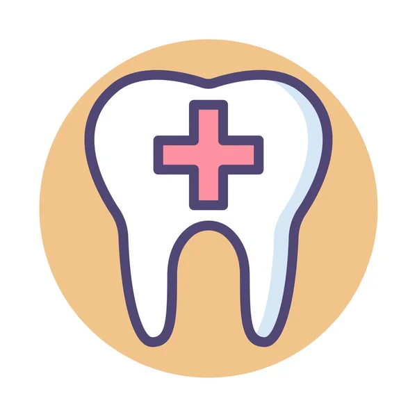 Dental Dental Health Dentist Icon Badge Style — Stock Vector