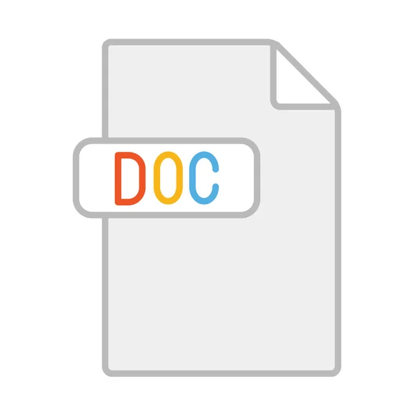 Doc Icono Archivo Aplicación Estilo Sólido — Archivo Imágenes Vectoriales