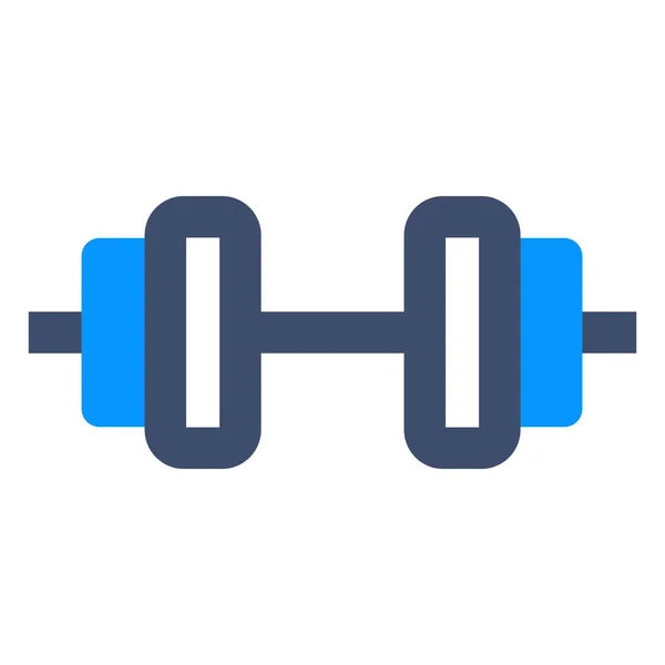 Dumbbell Fitness Ruční Ikona Stylu Vyplněného Obrysu — Stockový vektor