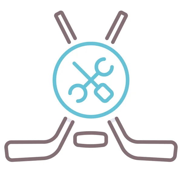 Εξοπλισμός Hockey Επισκευή Εικονίδιο — Διανυσματικό Αρχείο