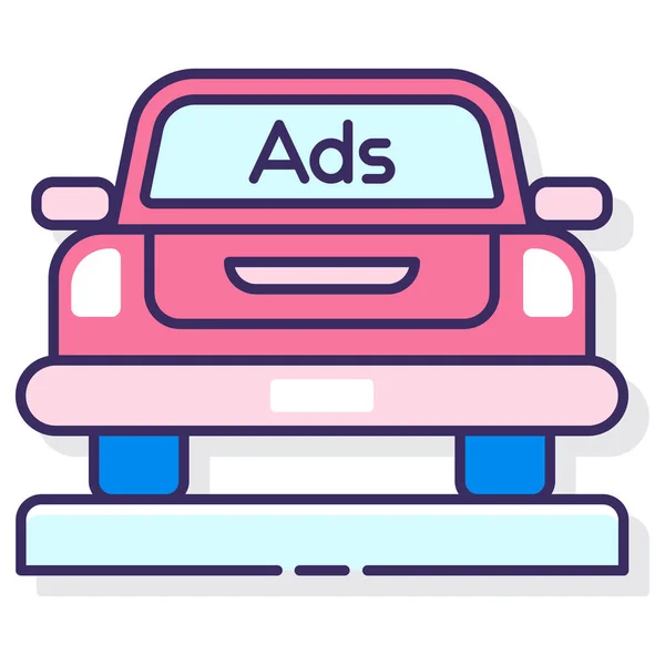 Auto Display Marketing Ikone — Stockvektor