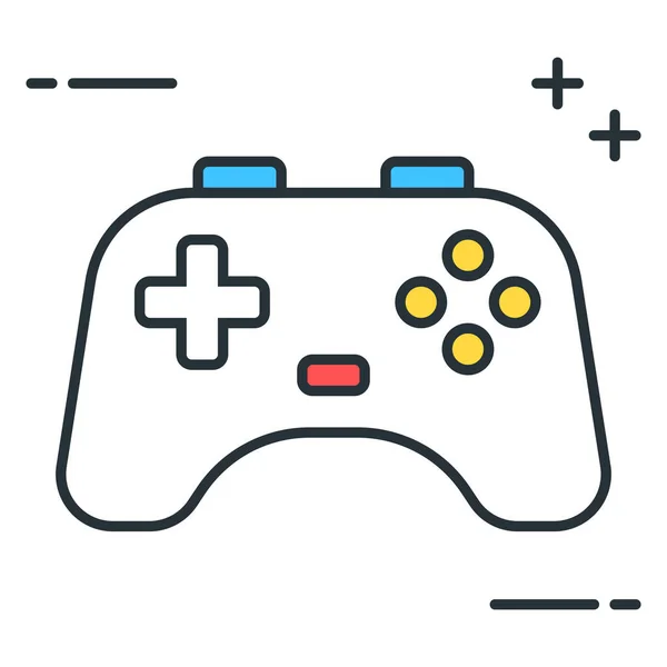 Controlador Juego Juego Controlador Icono Estilo Contorno Lleno — Vector de stock