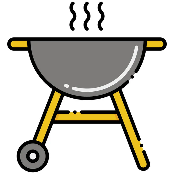 Barbacoa Barbacoa Cocina Icono — Vector de stock