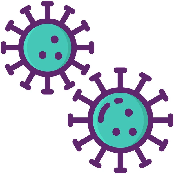 Ikona Bakteriálních Virů Hygieny — Stockový vektor