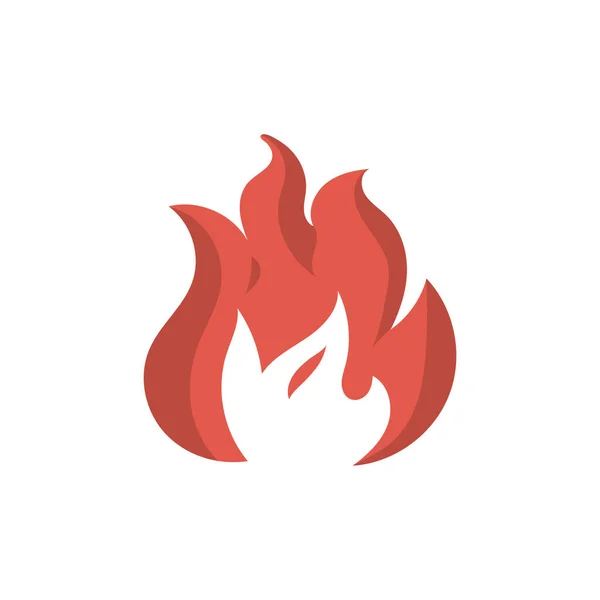 Danger Incendie Icône Urgence Dans Style Plat — Image vectorielle