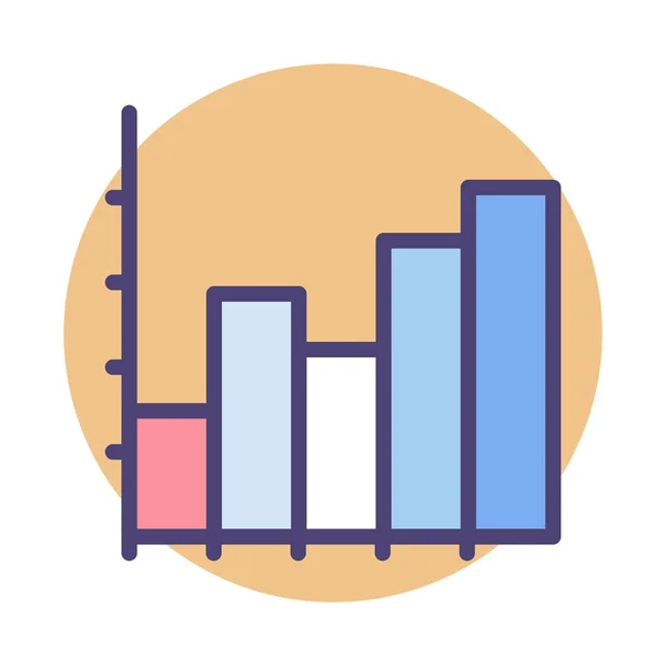 Analyse Analytics Grafiek Pictogram Gevulde Outline Stijl — Stockvector