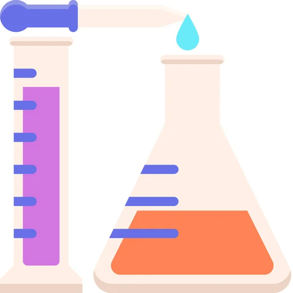 Analyse Chemie Chemie Ikone Flachem Stil — Stockvektor