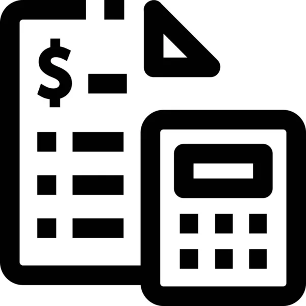 Ícone Calculadora Orçamento Contábil —  Vetores de Stock