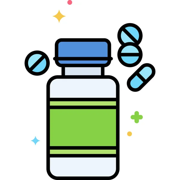 Amphetamines Medicine Pills Icon — Stock Vector