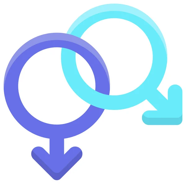 Male Men Symbol Icon Flat Style — Stock Vector