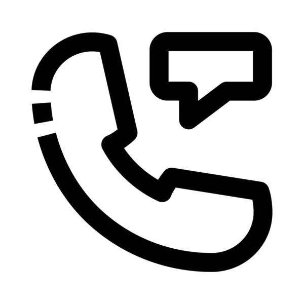 Κλήση Εικονίδιο Υποστήριξης Πελατών Συνομιλίας Στυλ Περίγραμμα — Διανυσματικό Αρχείο