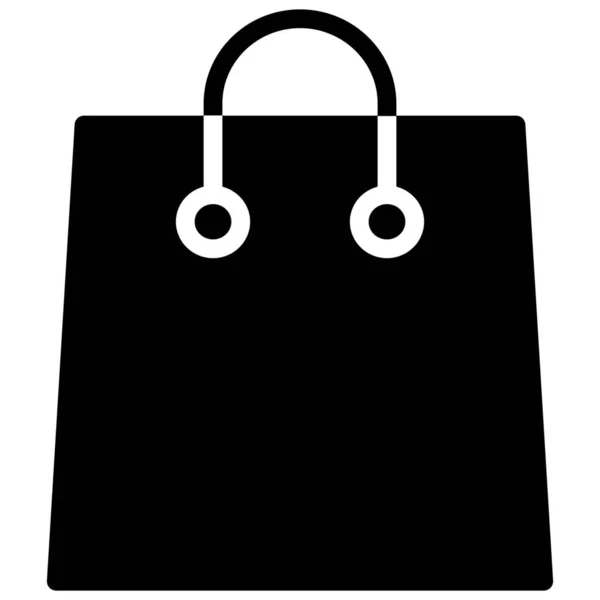 Commerce Handtasche Retail Ikone Soliden Stil — Stockvektor