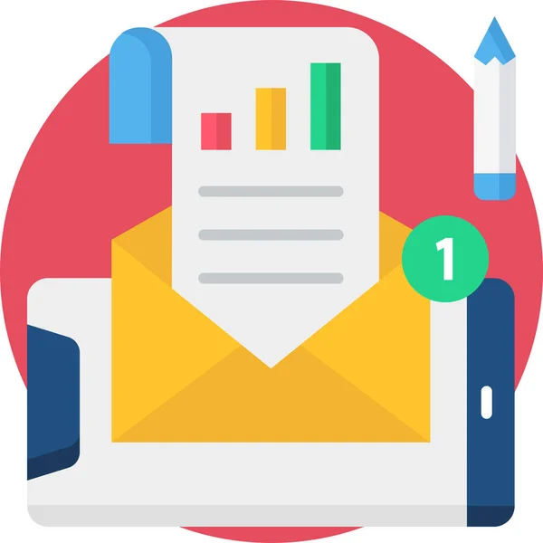 Επικοινωνία Email Ενημερωτικό Δελτίο Εικονίδιο Στην Κατηγορία Marketing Seo — Διανυσματικό Αρχείο