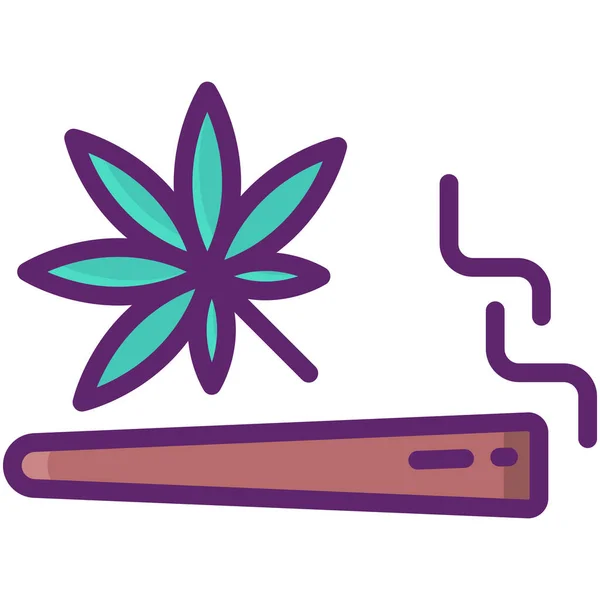 Cannabis Joint Marihuana Symbol Der Kategorie Krankenhäuser Gesundheitswesen — Stockvektor