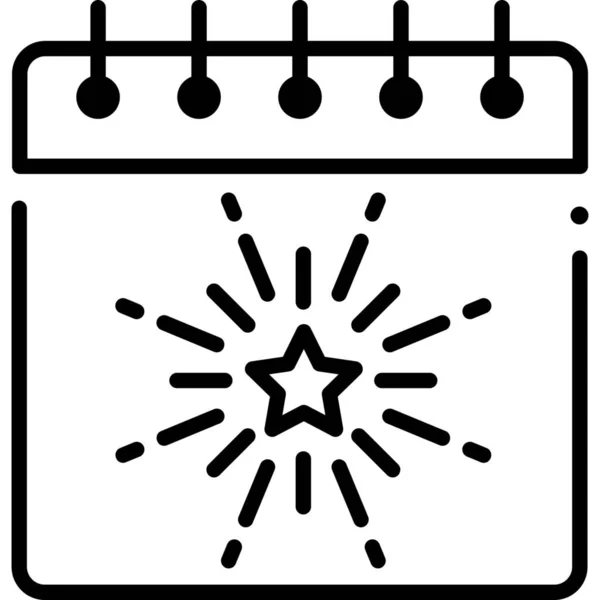 Ikona Uroczystości Kalendarzowych — Wektor stockowy