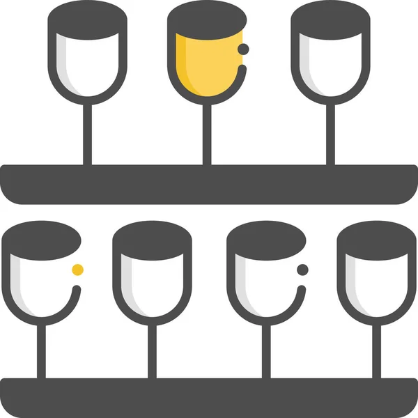 Ikona Alkoholové Party Brýle — Stockový vektor