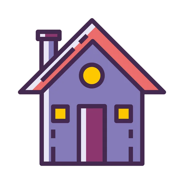 Значок Бунгало Домашнього Будинку Заповненому Стилі — стоковий вектор