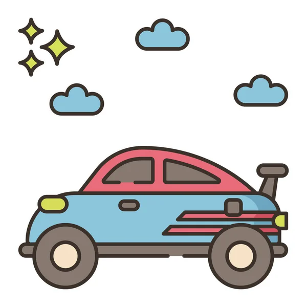 Coche Deriva Icono Carrera — Vector de stock