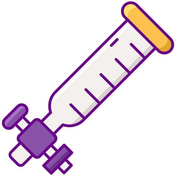 Icono Ciencia Laboratorio Burette Estilo Contorno Lleno — Vector de stock