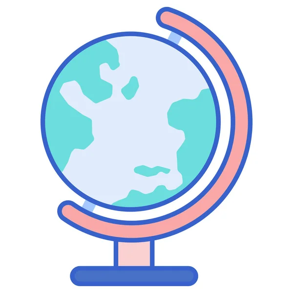 Earth Global Globe Icon Filled Outline Style — Stock Vector