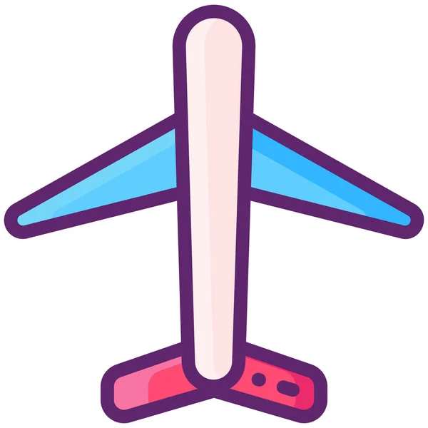 Airplane Flight Plane Icon Summer Category — Stock Vector
