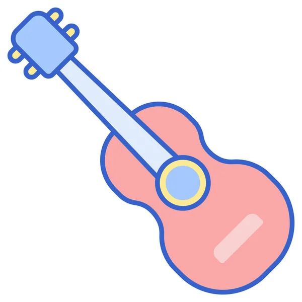 Icono Del Reproductor Música Guitarra Categoría Recreación Hobby — Vector de stock