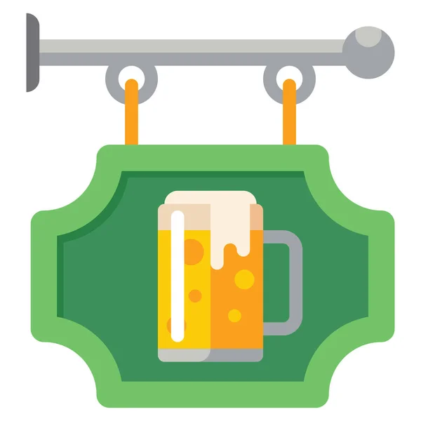 Symbolbild Der Bierbrauerei Der Kategorie Lebensmittel Getränke — Stockvektor