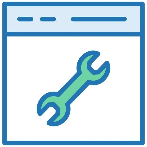 Icono Preferencias Optimización Configuración Estilo Esquema Rellenado — Vector de stock