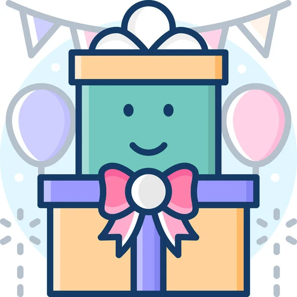 Geschenk Surprice Geschenkbox Symbol Der Kategorie Neujahr — Stockvektor