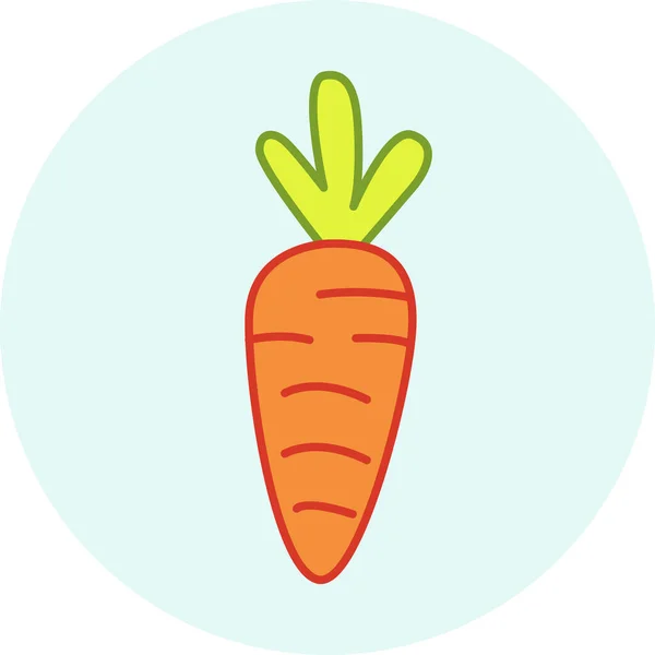 Celebración Zanahoria Icono Pascua Estilo Contorno Lleno — Vector de stock