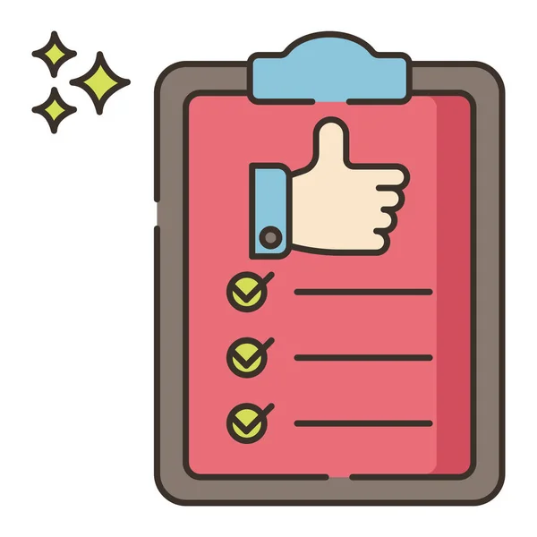 Cleaning Lists Professionals Icon Filled Outline Style — Stock Vector