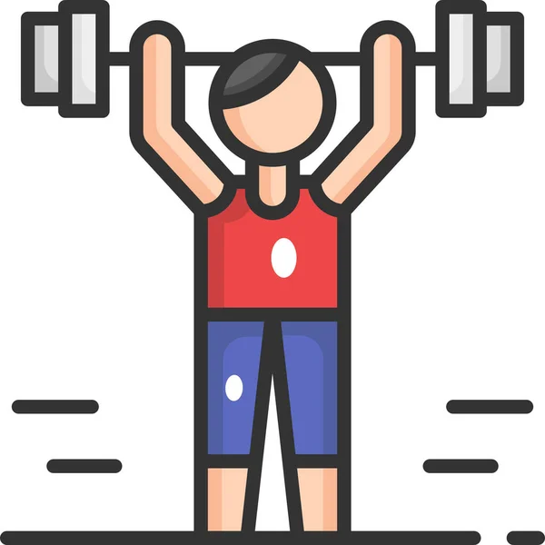 Άσκηση Εικονίδιο Δύναμη Γυμναστήριο — Διανυσματικό Αρχείο