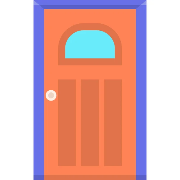 Cerrar Puerta Icono Familia Hogar Categoría Familia Hogar — Vector de stock