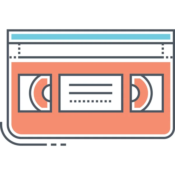 Band Vhs Vhs Band Icon Full Outline Style — Stockvektor