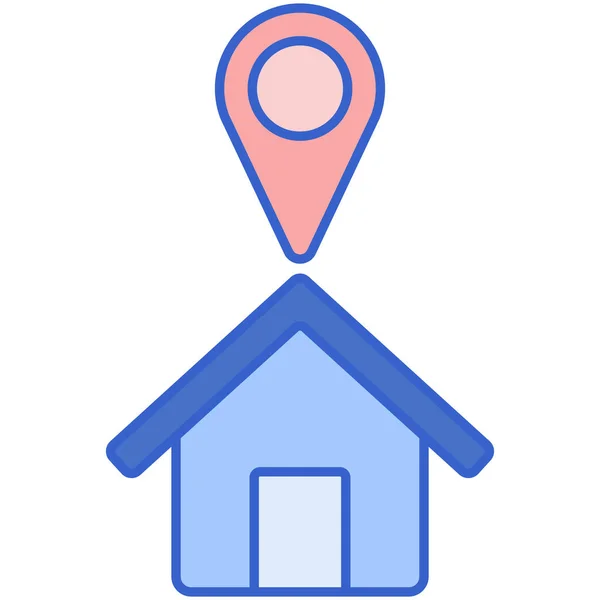 Address Home House Icon — Stock Vector