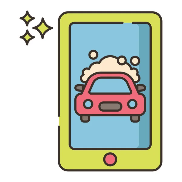 Mobilní Ikona Aplikace Auto — Stockový vektor