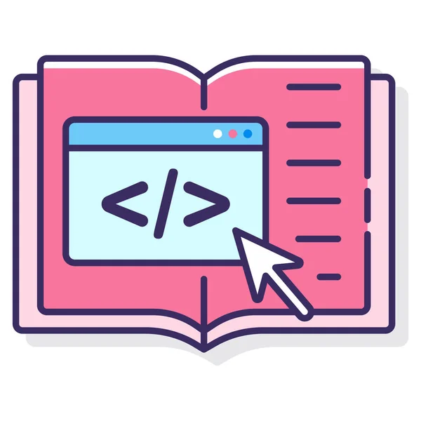 Code Education Learning Icon Education School Learning Category — Stock Vector